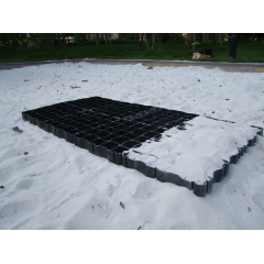 Système de plancher de grille en plastique couleur noir