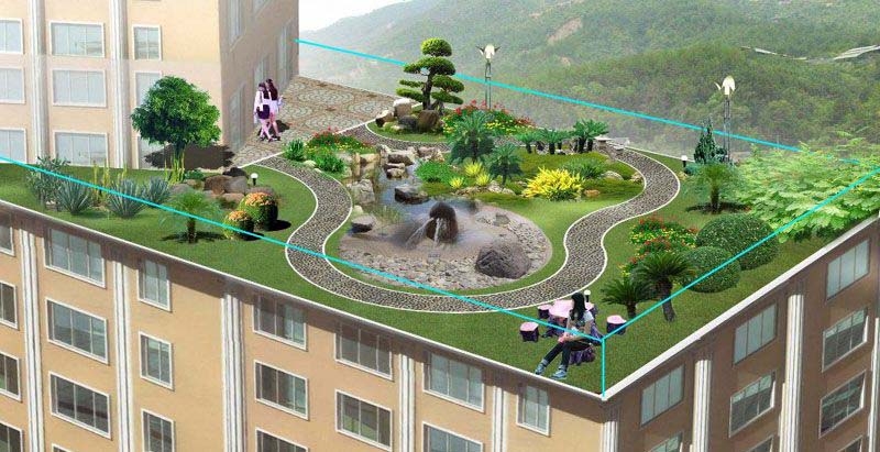 Idées de Design pour le jardin sur le toit 2015